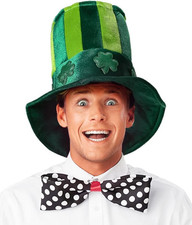 Green Plush Leprechaun Top Hat - St. Patrick'S Day Costume Accessories Shamrock