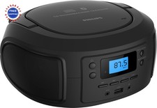 Portable Bluetooth CD Player Philips Crystal Clear Sound Boombox FM Radio CD-RW