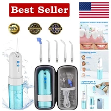 Compact and Powerful Water Flosser for Home & Travel - 99.99% Cleaning Effect