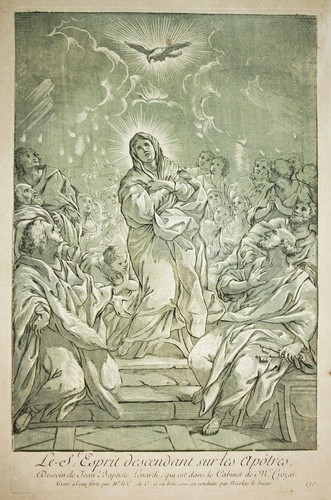 Giovanni Batista Lenardi the Pentecost Etching Aquatint Chiaroscuro