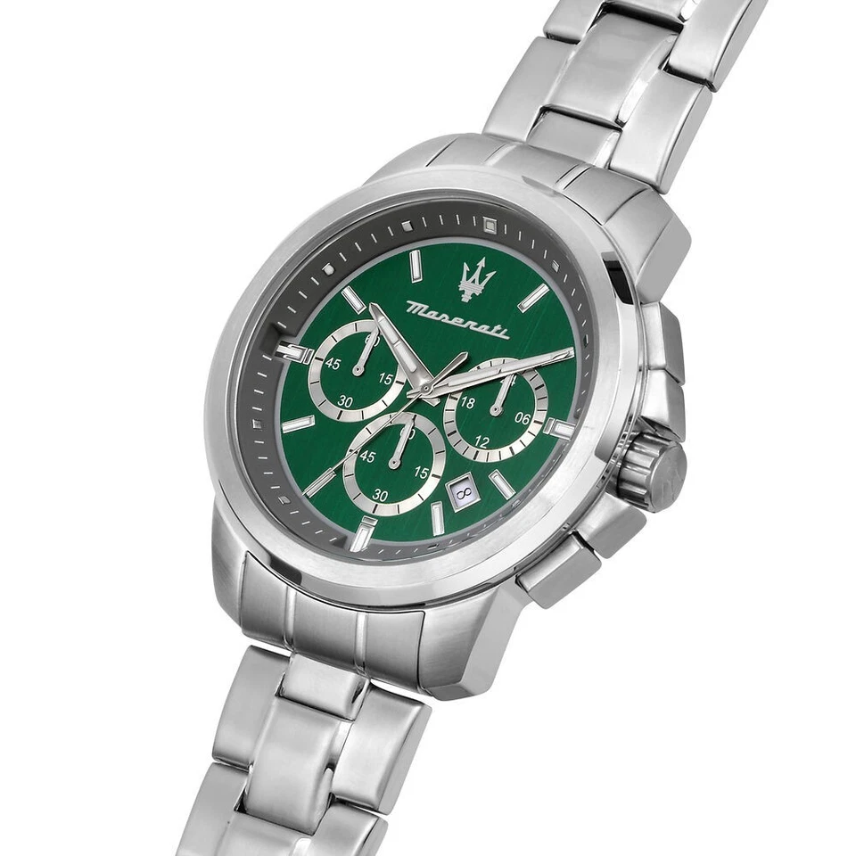 Maserati Successo – Orologio Cronografo Uomo Verde Acciaio (R8873621017) - Immagine 2 di 4