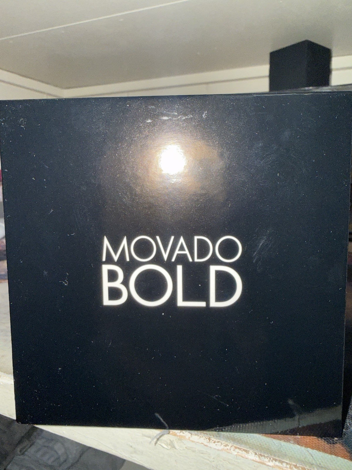 Movado Bold Swiss Quartz Water-Resistant Black Steel Bracelet Watch w/ Box
