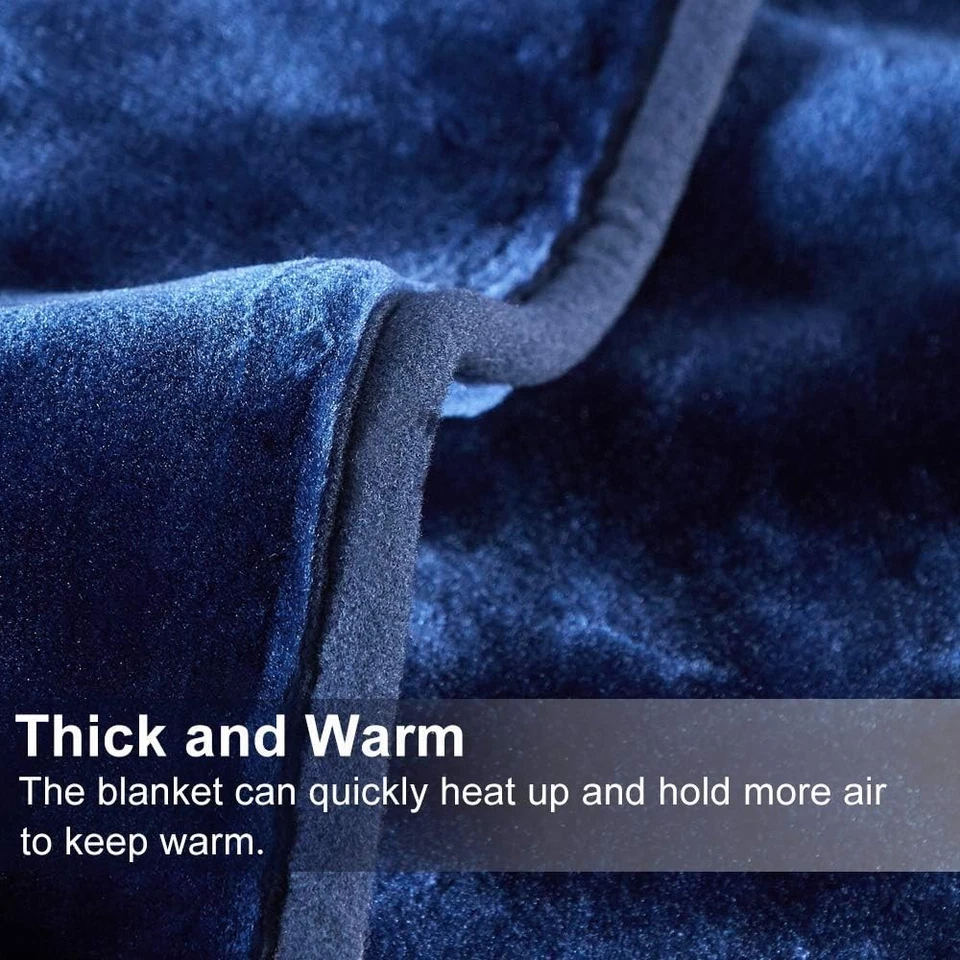 Manta polar tamaño king, manta polar raschel coreana pesada para otoño, invierno Foto 4 de 4