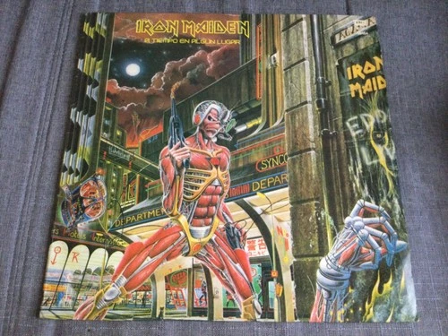 IRON MAIDEN SOMEWHERE IN TIME VINYL -Rare ARGENTINIAN RECORD Spanish trucking EX
