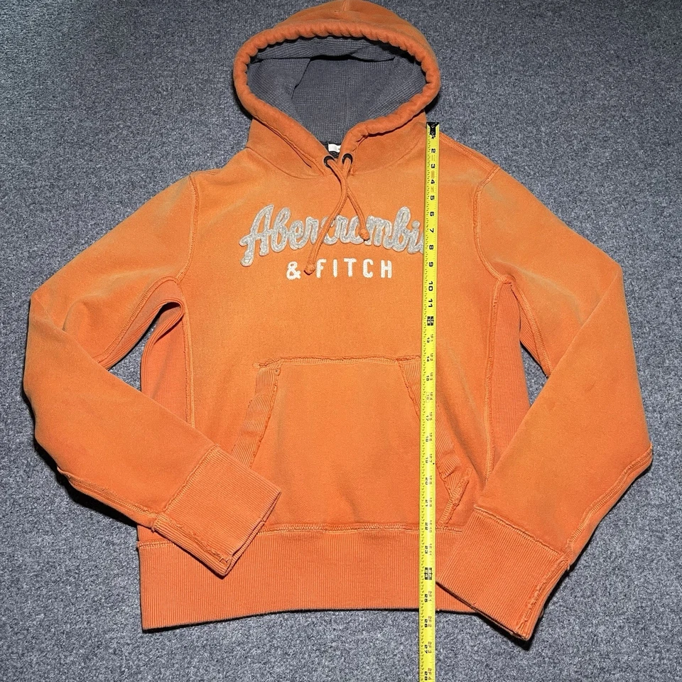 Abercrombie & Fitch Hoodie Mens Medium Muscle Pullover Sweatshirt Fleece Logo - Image 3 of 4