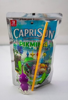 Pikmin 4 Capri Sun & Purple Pikmin Pin Button Acrylic Badge Rare