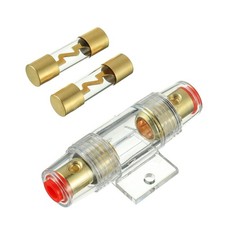48 Gauge Awg Inline Fuse Holder With 80a Agu Fuses For Car Audio Alarm Amplifier