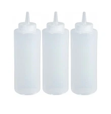 Squeeze Bottles Clear Set of 3 (24 OZ.)
