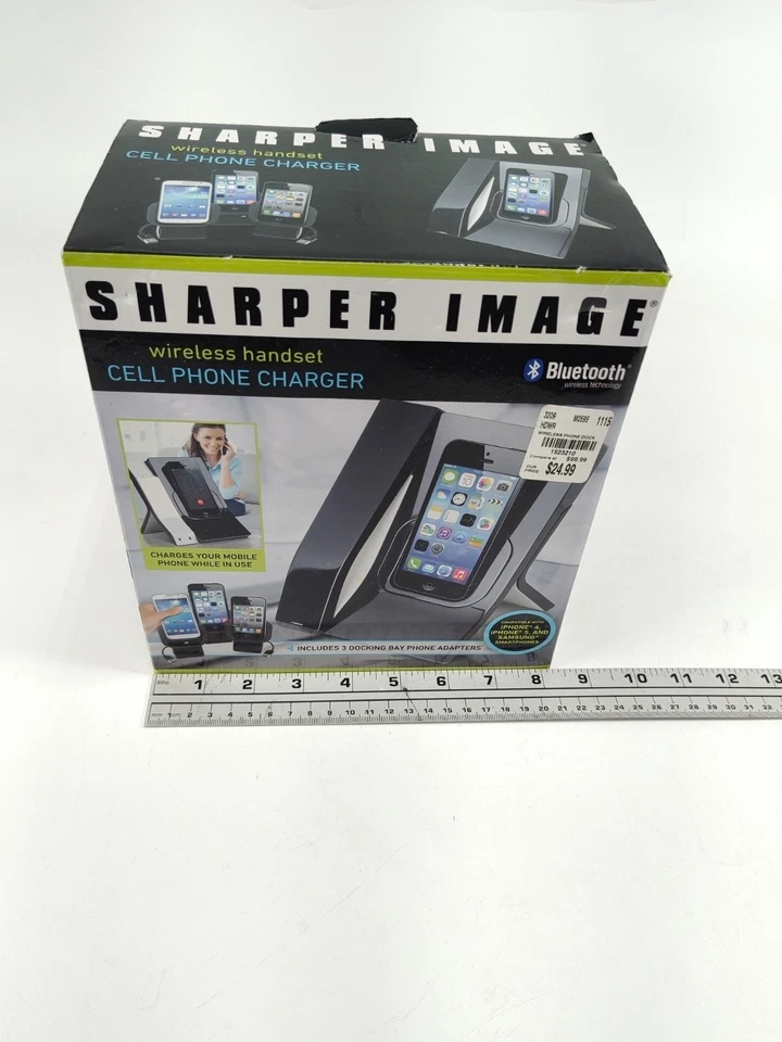 Sharper Image Wireless Bluetooth Handset iPhone 4 & 5 Samsung Cell Phone Charger - Image 2 of 4