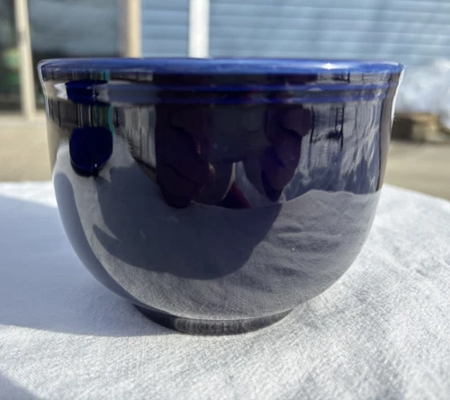 Post 86 Retired Fiesta Cobalt Blue Jumbo Chili Bowl Very Good Used Condition