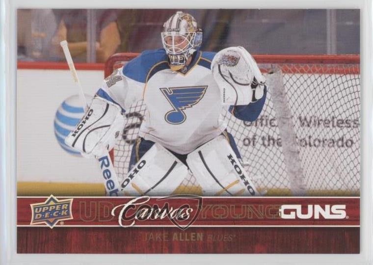 2012-13 Upper Deck UD Canvas Young Guns Jake Allen #C115 1y6