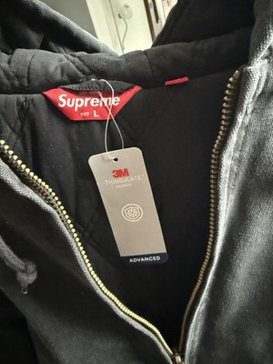 Supreme Paisley Studded Work Jacket FW23 Black Size Large Zip Up