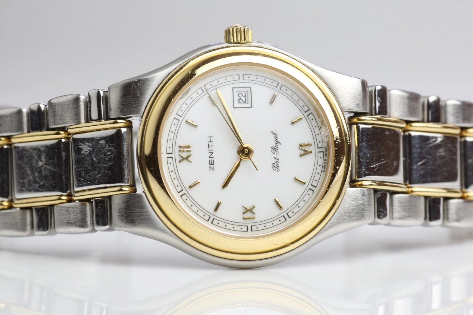 Zenith — Zenith Port Royal Quartz Ladies Watch, White Dial, 53.2500.106