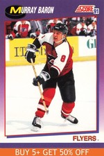 Murray Baron #183 1991-92 Score American Philadelphia Flyers Hockey