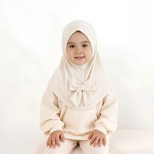 Muslim Headscarf Girls' Bow Convenient Turban Wrapping Hijab Children's Headband