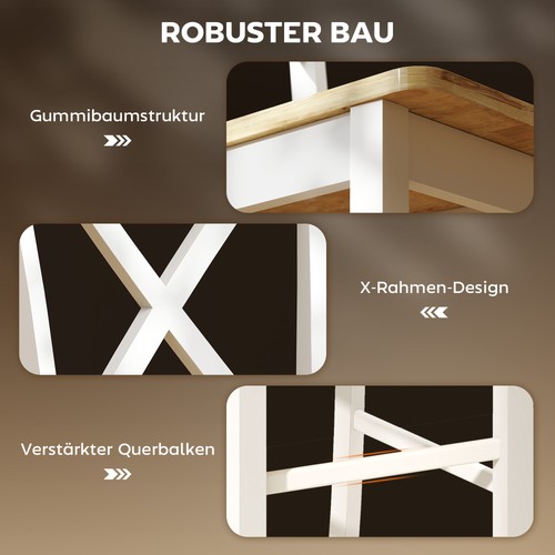 HOMCOM Barhocker 2er Set Barstuhl Küchenstühle mit Rückenlehne und Fußstütze - Bild 6 von 10
