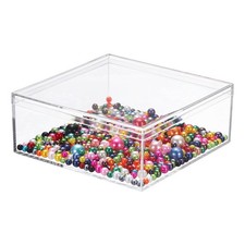 1 St&uuml;ck 5.9" x 5.9" x 2.4" Acryl Aufbewahrungsbox Mit Deckel Klar (Rechteck)