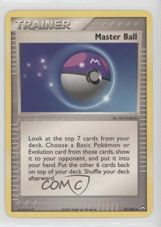 Master Ball Pokemon EX Power Keepers #78 2007