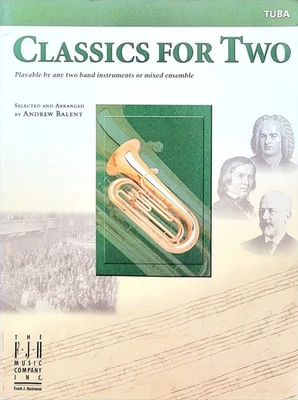 Classics for Two Tuba Duets - Sheet Music Book, Classical Arrangements - Photo 1/4