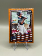 2026 Panini Stars & Stripes Prizm Russell McGee Orange Pulsar RC #125 /249