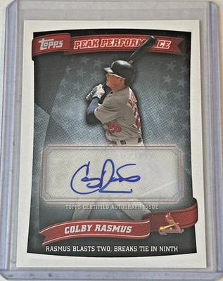 Colby Rasmus 2010 Topps Update Series Peak Performance Auto #PPA-CR