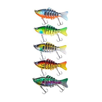 5x Multi -gemeinsame Swimbaits Crankbaits Geschenk Amateure 7 Segment