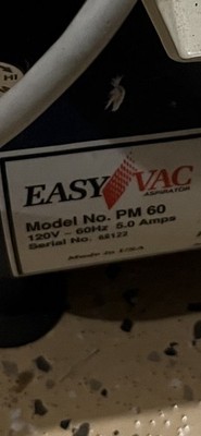 Easy Vac Pump Model No. PM60 Aspirator Suction Pump 120 Volts 5.0 Amps