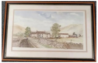 L Baxter Signed Limited Edition 383/600 Rural Landscape Framed Print 29" x 19"