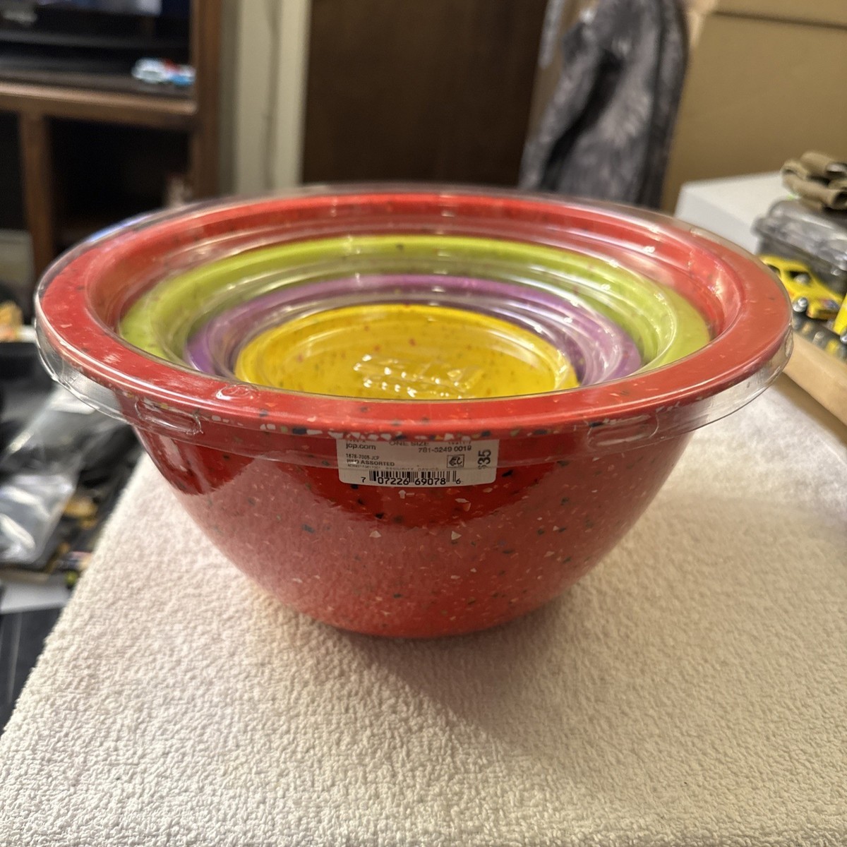 Zak! Designs Confetti Set Of 4 Nesting Serving Bowls Durable