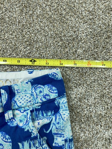 Lilly Pulitzer Shorts 00 28x5 Blue Indigo Joy Ride Elephant The Jayne Stretch - Picture 4 of 11
