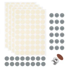 216Pcs Screw Hole Stickers and 200Pcs 18x5.5mm Screw Cover Caps, Light Gray