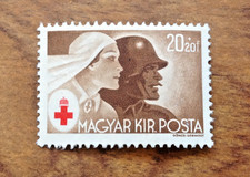 Hungary Red Cross 20+20f ? MH ? Nurse & Soldier Design ? Magyar Kir Posta