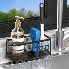 Trendy Quick-Dry Sink Caddy Sponge Holder for Kitchen Sink with Self-Draining...