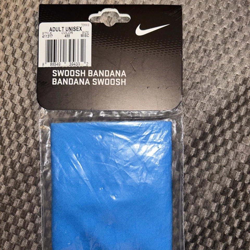 Nuevo Nike Tenis Swoosh Bandana Roger Federer Rafal Nadal Azul 411317-455 Foto 2 de 3