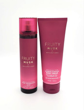 Bath  Body Works Fruity Musk Fine Fragrance Body Mist  Body Cream Set of 2