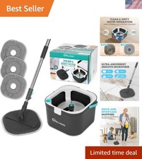 360° Square Spin Mop and Bucket System   Dua...