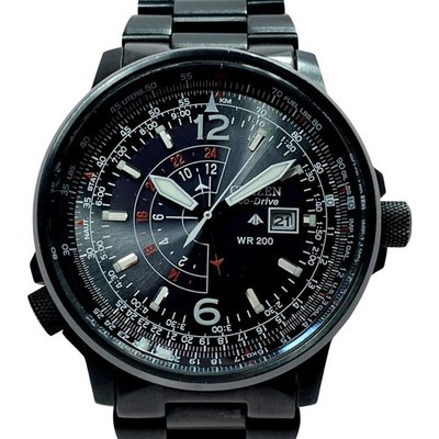 CITIZEN B877-S025559 PROMASTER NIGHTHAWK Watch Solar Black Japan Vintage