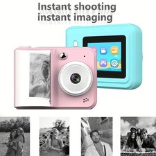 Kids Instant Print Camera HD 1080P w/ 3 Paper Rolls Photo Gift Toy
