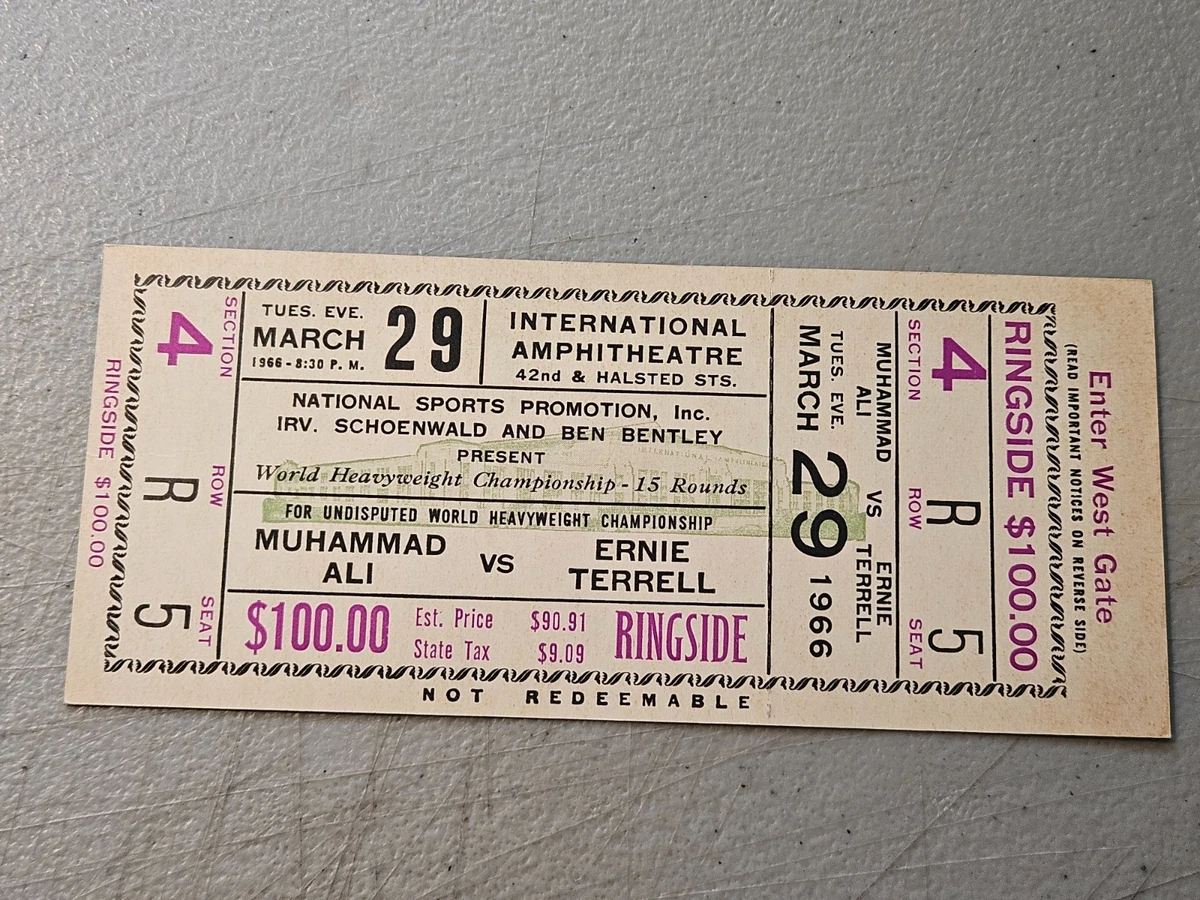 Ali Ticket In Vintage Sports Ticket Stubs for sale | eBay