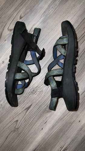 Women’s Chaco Adjustable Hiking Sandals Blue Green Size 9 - Picture 3 of 6