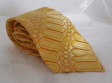 Ptah Atum Gold Yellow 100 Silk Tie Luxury Handmade Designer Men's Tie Rare