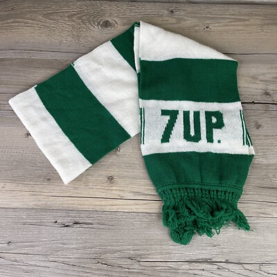 Vintage 7UP Neck Scarf Retro Antique Soda Advertising Soccer Green Accessories