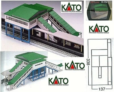 KATO 23-200 Gare Ferroviaire Sur Élevée Avec Restaurant Et Magasins Échelle-N - Photo 1/3