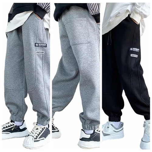 Kids Boys Joggers Baggy Sweatpants Casual Trousers Hiking Pants Picnic Bottoms - Picture 2 of 39
