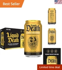 Refreshing Mango Sparkling Water - 12 Cans with 2g Sugar, No Sweeteners