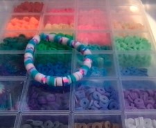polymer clay beaded bracelet