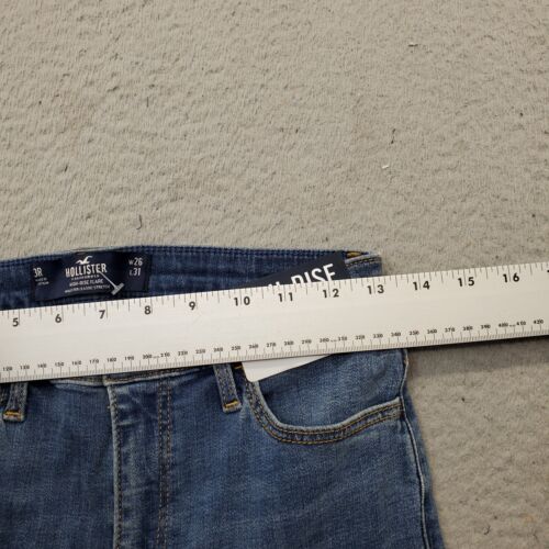 Hollister Jeans Womens Size 3R Blue Denim Flared High Rise Classic Fit Stretch - Picture 5 of 9