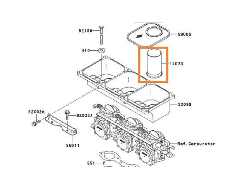 PWC Flame Arrestor Duct Flame Arrestor For Kawasaki JETSKI 98-03