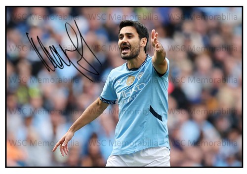 11621. Ilkay Gundogan Signed Pictures A4 Prints Man City Dortmund Barcelona etc