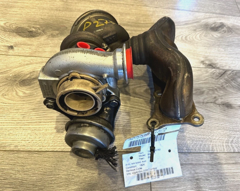 BMW 740i 740Li 2010 2011 2012 turbocompresor turbo 11657593022 7593022 original OEM Foto 3 de 4